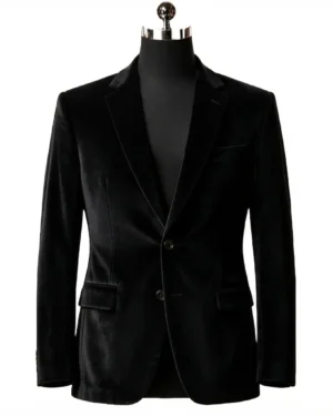 Black velvet blazer