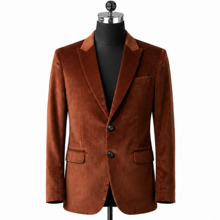Blazer brown velvet - Image 2