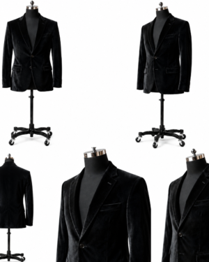 Black velvet blazer