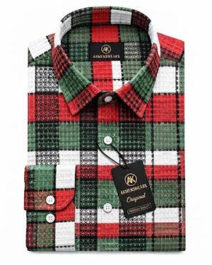 mens-cotton-waffle-check-shirt