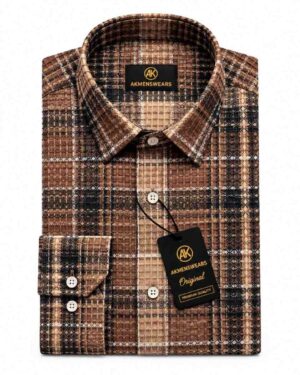 Check Shirt brown