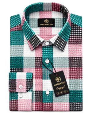 mens-cotton-waffle-check-shirt