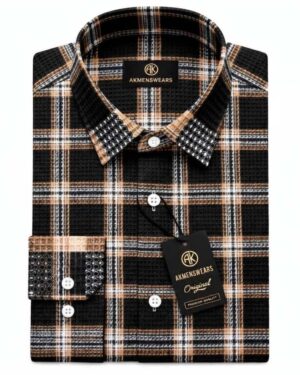 mens-cotton-waffle-check-shirt
